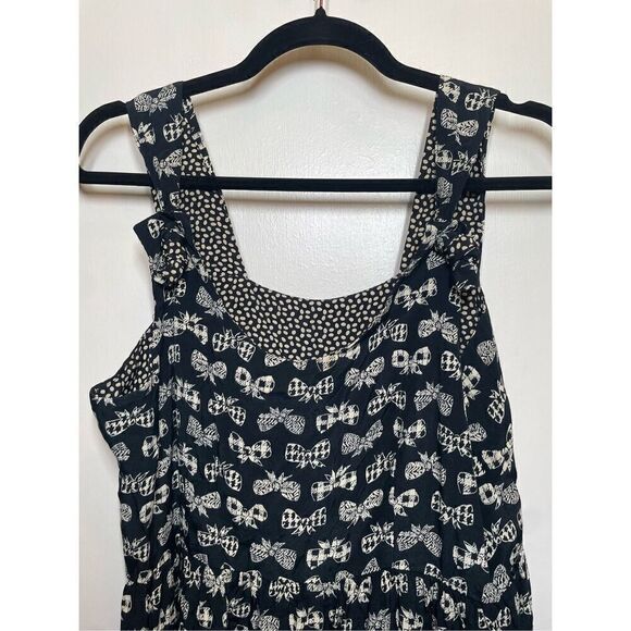 Vintage ROMEO ROMEO black & white Bow print Maxi Dress Size L - Picture 2 of 16